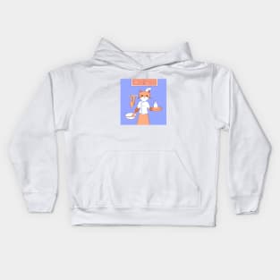 orange cat cooking 01 Kids Hoodie